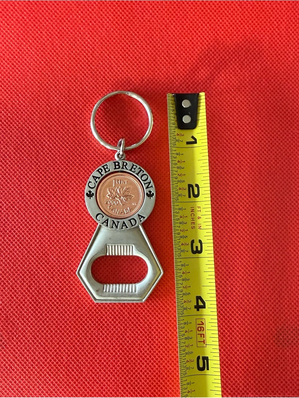 Vintage Lucky Penny (yr 2000) Cape Breton π¨π¦ Keyring Bottle Opener - Collectors! - Picture 2 of 7